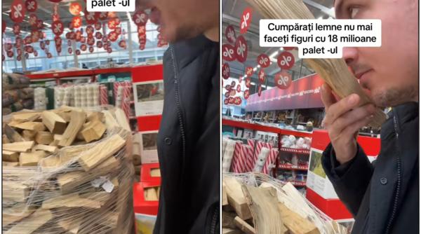 Cât costă lemnele în Elveția. Un român a filmat în supermarket: "Nu mai faceți figuri în România" - VIDEO
