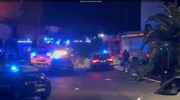 Explozie uriașă în Italia. Un bloc s-a prăbușit complet. Se caută supraviețuitori printre dărâmături