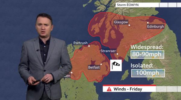 Éowyn, furtuna secolulului, lovește Marea Britanie. Cod roșu de fenomene extreme, românii avertizați