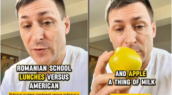 Un american e uimit de mâncarea din grădinițele românești: "Așa da!". Comparație România vs SUA - VIDEO