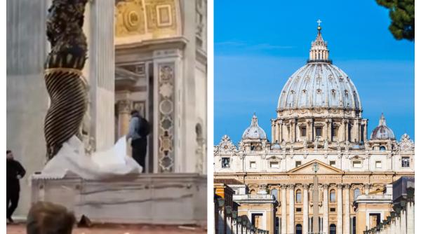 Un român a devastat altarul bazilicii Sfântul Petru din Vatican. A distrus candelabre de peste 100 de ani, cu o valoare uriașă 