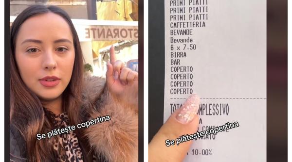 Româncă aflată în Italia, revoltată că trebuie să achite 'coperto' la restaurant: "Ne taxează că stăm sub copertină" 