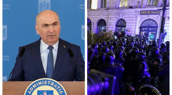 Ilie Bolojan, primul mesaj despre interzicerea lui Călin Georgescu și protestele violente de la BEC 
