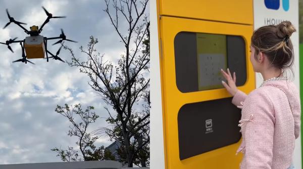 Experiența inedită a unei românce în Asia: mâncare livrată de drone în parc. „China trăiește deja în anul 2100”