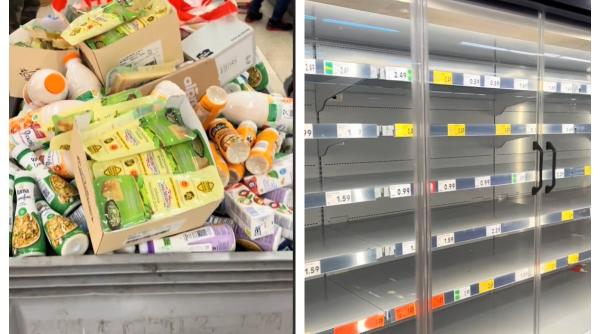 Toată marfa dintr-un Kaufland din Germania, aruncată la gunoi de bunăvoie. O româncă a filmat totul: "Ce nedreaptă e viața"