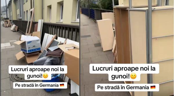 Lucruri aproape noi, aruncate la gunoi în Germania. O româncă a filmat ce găsești pe stradă - VIDEO