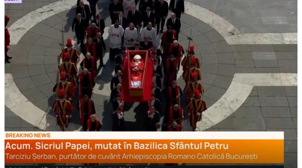 Imagini impresionante cu trupul Papei Francisc în piața Sfântul Petru din Vatican. Foto 