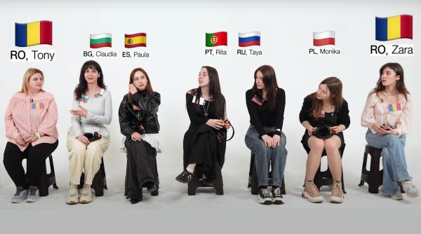 Cum sună limba româna prin urechile străinilor? Jocul „Telefonul fără fir” a stârnit hohote de râs - VIDEO