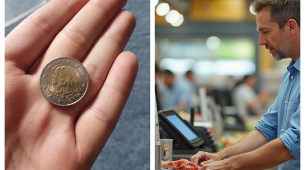 Un client de la un supermarket din Germania a primit rest o monedă de 2 euro de la o nuntă regală
