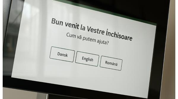 La arestul din Copenhaga s-a introdus limba română în meniul aparatului de tichete, după daneză și engleză