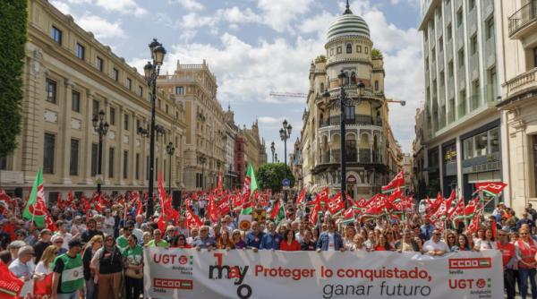 Sindicaliștii din Spania au cerut reducerea programului de lucru, cu ocazia manifestațiilor de 1 mai