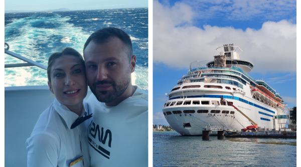 Câți bani câștigă un cuplu de români care lucrează pe o navă de croazieră. Sonia: "E mai ușor în doi"