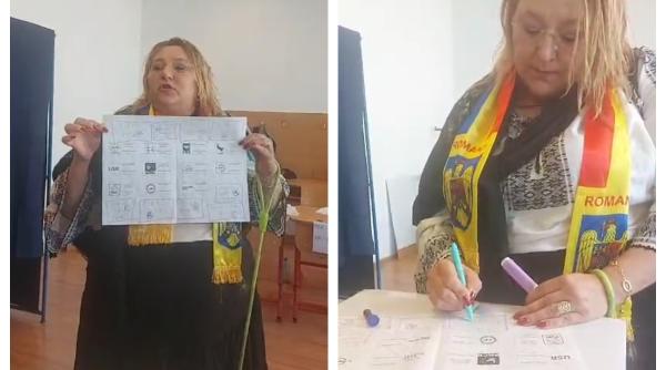 Diana Șoșoacă și-a arătat buletinul de vot în fața tuturor și a jignit înfiorător: "Dați-mi amendă, sunt om asumat"