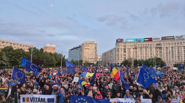 Câteva mii de persoane la manifestaţii pro Europa în oraşe din ţară