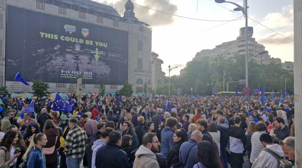 Miting pro-Europa în București și în alte orașe mari din țară