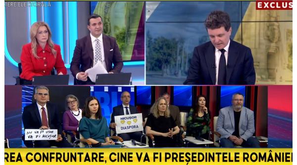 George Simion nu s-a prezentat nici la dezbaterea de la România TV. Nicușor Dan: "E a treia oară când face asta"