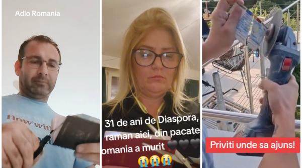 Români din diaspora se filmează în timp ce își taie buletinele și pașapoartele românești - VIDEO