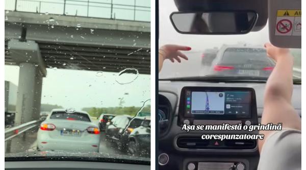 Imaginile care arată clar mentalitatea românească: trei șoferi au blocat autostrada, celorlalți li se spărgeau parbrizele