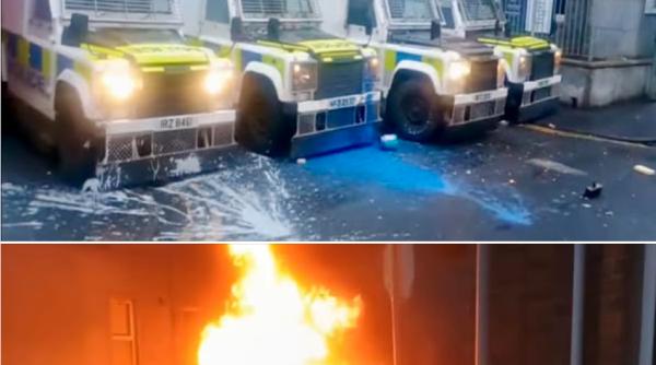 Violenţele din zonele locuite de români în Irlanda de Nord continuă: 6 arestări, 17 poliţişti răniţi