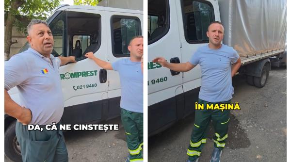 "Ne-a dat de-un suculete". Angajații firmei de salubrizare Sector 1, prinși când luau bani pentru moloz