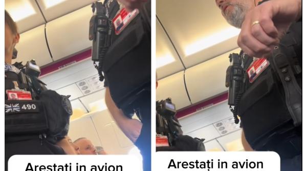 "De ce mă arestați?" Polițiștii londonezi au intrat în avionul Wizz Air, sa dea jos o moldoveancă