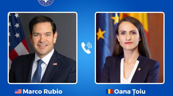 Oana Ţoiu a vorbit la telefon cu secretarul de stat american Marco Rubio