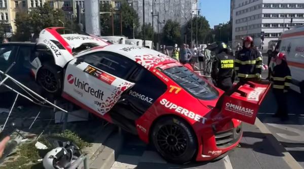 Fiul lui Mihai Leu, accident teribil de raliu la Timișoara. Mașina a fost făcută praf, iar copilotul a ajuns la spital