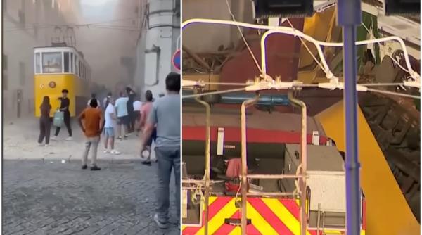 Cum s-a prăbușit funicularul din Lisabona: Mărturii ale martorilor: "A căzut ca o cutie de carton" - VIDEO