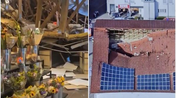 Acoperișul unui magazin din Germania s-a prăbușit peste clienții care așteptau la casă