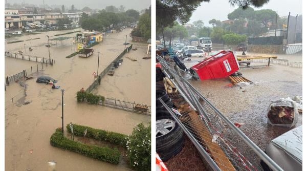 Inundații în Italia: ploi torențiale, alunecări de teren și sute de persoane izolate. Localnicii vorbesc despre a treia tragedie în doar șapte luni