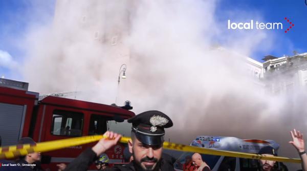 Mai mulți răniți după ce un turn medieval s-a prăbușit lângă Colosseumul din Roma 