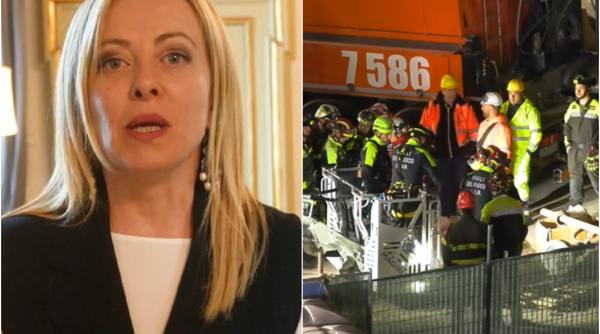 Premierul Meloni, mesaj emoționant despre muncitorul român prins sub dărâmături la Roma