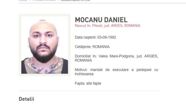 Dani Mocanu, dat în urmărie generală după ce a fost condamnat definitiv la închisoare