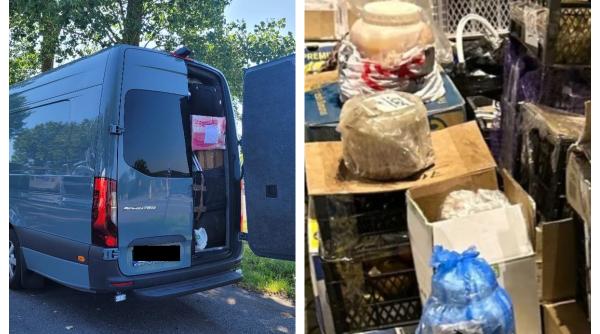 Microbuz cu pachete pentru Moldova, oprit în Germania. Toate produsele au fost confiscate 