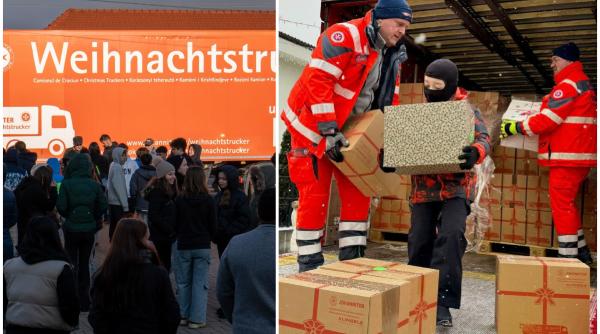 "Camionul de Crăciun". 16.000 de copii din şase judeţe din România au primit cadouri de la copii din Germania