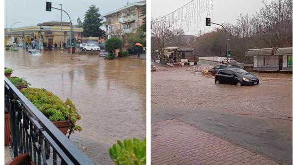 Inundații la Roma. Tibrul s-a revărsat, mai multe șosele au fost închise