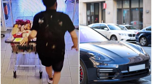 Un român din Germania s-a dus la furat din magazine la volanul unui Porsche Panamera