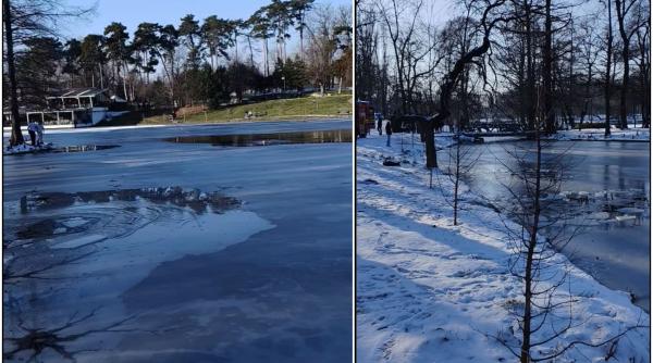 Fetiță de 5 ani, salvată dintr-un lac înghețat din Craiova de un nepalez. Subprefectul județului, acuzat că a stat pe margine și a filmat
