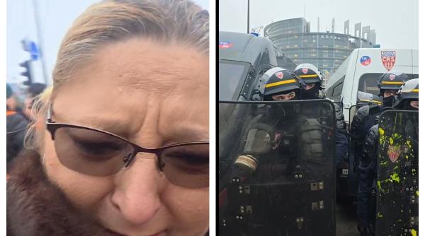 Diana Șoșoacă susține că "e paralizată 60%" după ce a fost atacată de jandarmii de la Strasbourg: "Nu era gaz lacrimogen"