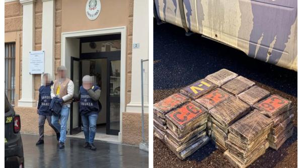 Șofer român de TIR, prins în Italia cu cocaină de 5 milioane de euro