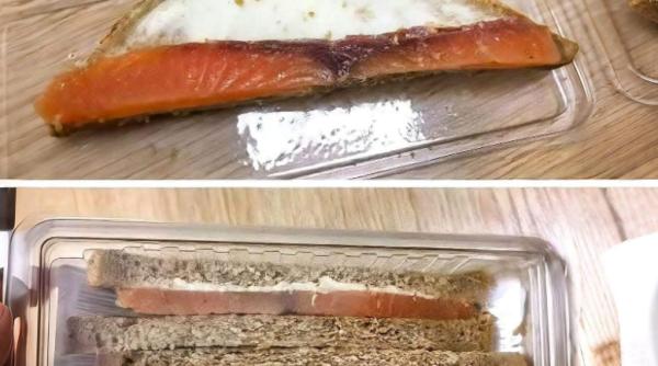 Prețuri ridicole în aeroport: 70 de lei pentru un fir subțire de somon. "Restul e pâine și tupeu"