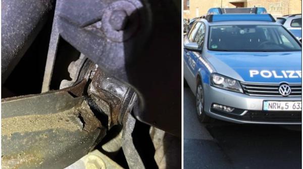 Camion românesc oprit de poliție în Germania. Când au văzut starea tehnică, l-au confiscat pe loc