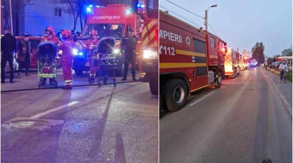 Incendiu într-un bloc social din Constanţa: Nouă persoane au ajuns la spital