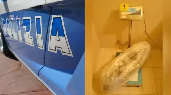 Român prins în Italia cu 10 kg de droguri ascunse într-un sac de box