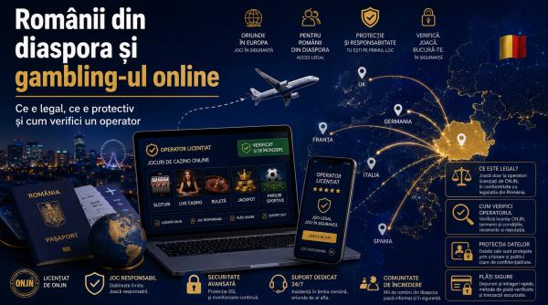 Românii din diaspora și gambling-ul online: ce e legal, ce e protectiv și cum verifici un operator