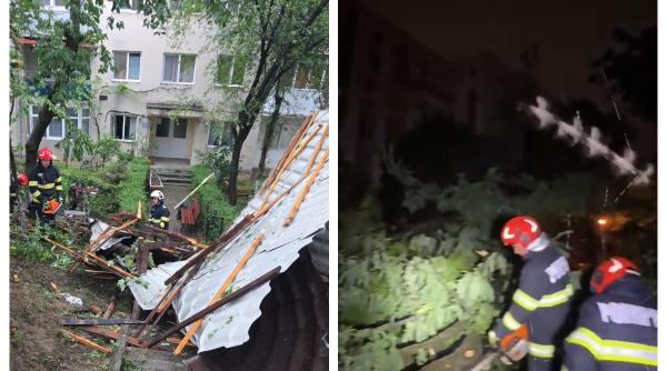 Dezastru în România, după fenomenele meteo extreme de marți noapte. Un șofer a murit după ce un copac i-a căzut pe mașină 