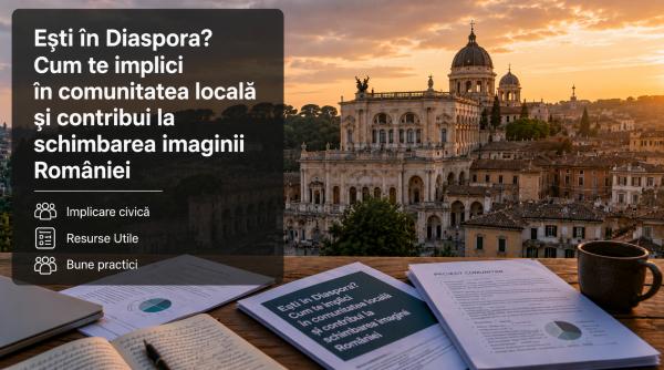 Ești în Diaspora? Cum te implici în comunitatea locală și contribui la schimbarea imaginii României