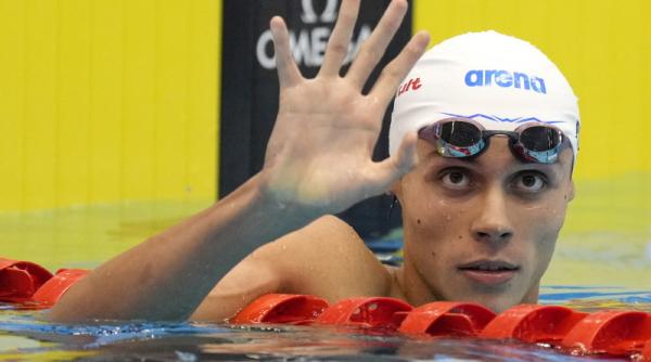 David Popovici, aur la 100 m liber la Europene. Nou record al competiţiei