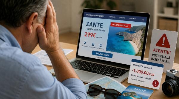 A plătit 1.000 de euro pentru o vacanță în Grecia, care nu exista. Escrocherie online cu un agent fals de turism