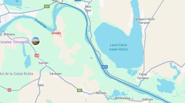 O dronă a căzut la aproximativ 4 kilometri de localitatea Grindu din judeţul Tulcea